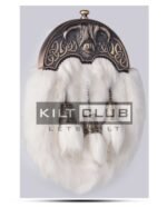Brass Highland Cow White Rabbit Sporran - Image 2