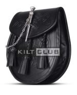 Black Leather Pin Lock Embossed - Image 4
