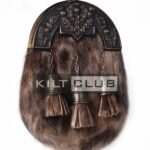 Brass Thistle Seal Fur Sporran