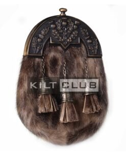 Brass Thistle Seal Fur Sporran