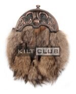 Bronze Highland Cow Coyote Fur Sporran