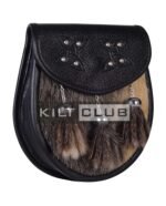 Celtic Knots Embossed Seal Fur Semi Dress Sporran - Image 3