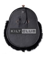 Bronze Thistle Black Rabbit Fur Sporran - Image 3