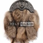 Nickle Brushed Highland Cow Coyote Fur Full Dress Sporran