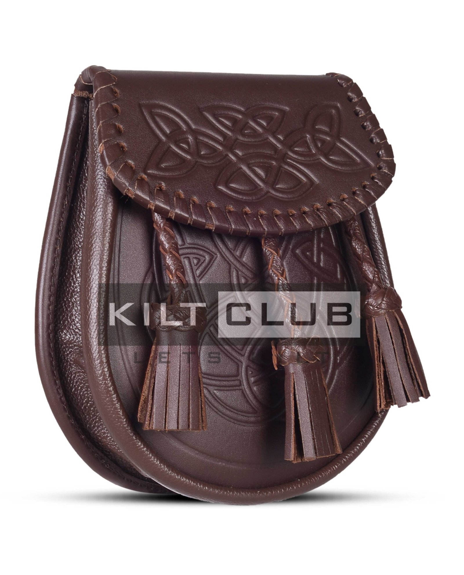 Brown Embossed Leather Day Sporran - Image 3