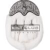 Nickle Brushed Stag Head White Rabbit Fur Full Dress Sporran