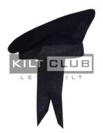 Black Wool Plain Balmoral Cap