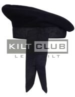 Black Wool Plain Balmoral Cap - Image 2