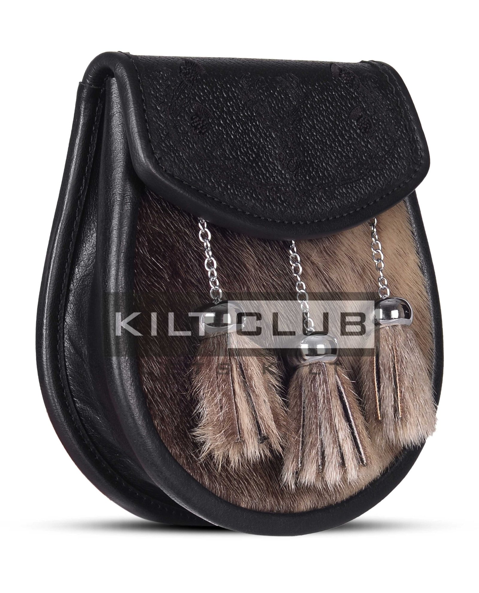 Seal Fur Laser Etching Semi Dress Sporran - Image 2