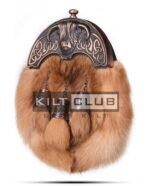 Bronze Highland Cow Red Fox Fur Sporran - Image 2