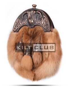 Alternative view of Bronze Highland Cow Red Fox Fur Sporran