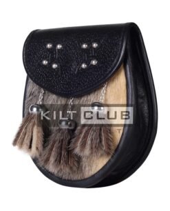 Alternative view of Celtic Knots Embossed Seal Fur Semi Dress Sporran