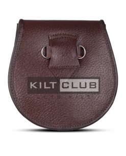 Alternative view of Plain Brown Leather Day Sporran