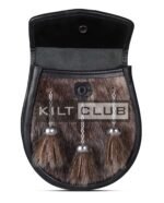 Brown Seal Fur Semi Dress Embossed Sporran - Image 4