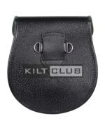 Celtic Knots Black leather Black Bovine Fur Semi Dress Sporran - Image 4