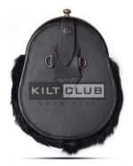 Bronze Highland Cow Black Rabbit Fur Sporran - Image 2