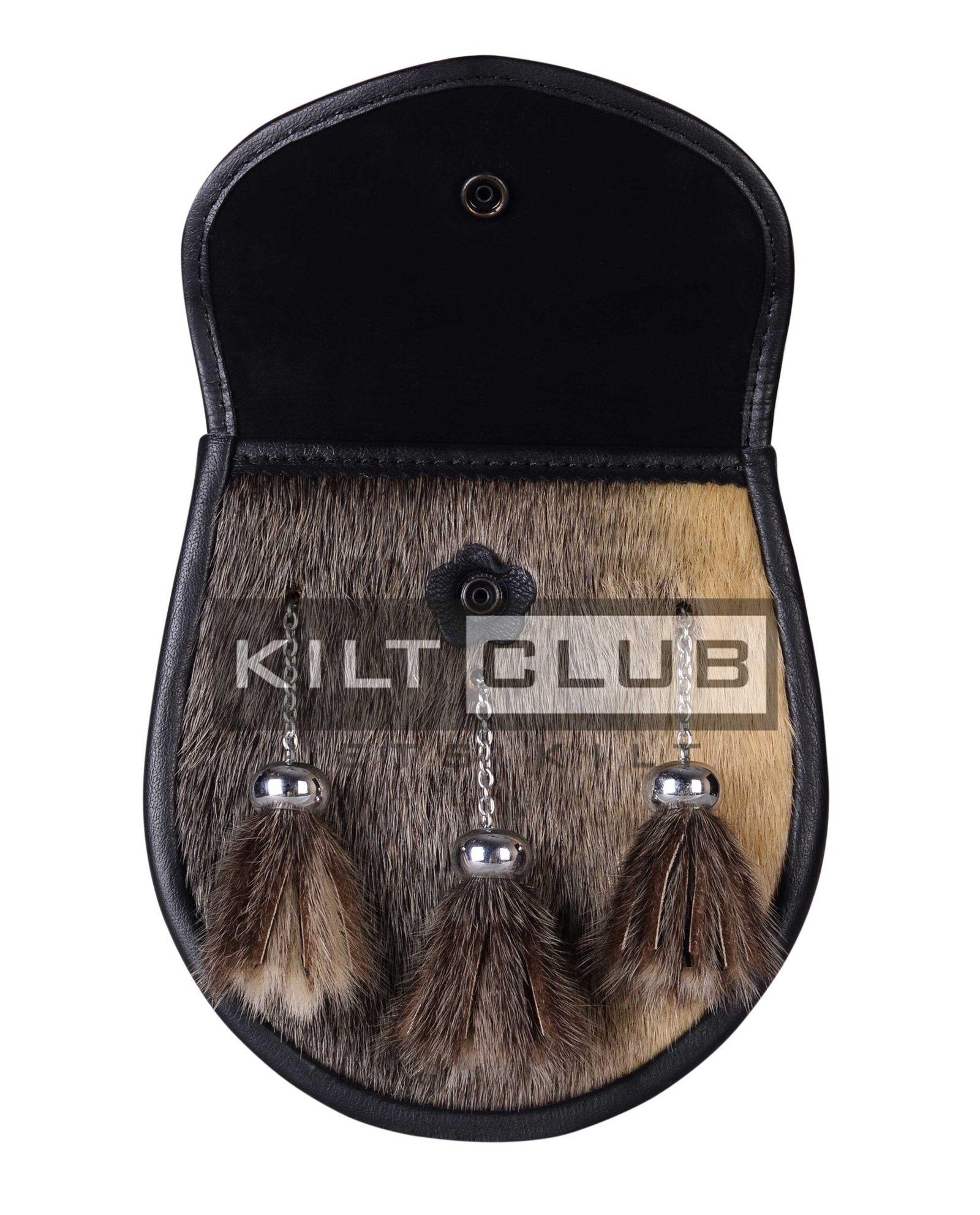 Celtic Knots Embossed Seal Fur Semi Dress Sporran - Image 4