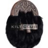 Bronze Thistle Black Rabbit Fur Sporran