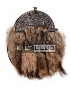 Alternative view of Bronze Thistle Coyote Fur Full Dress Sporran