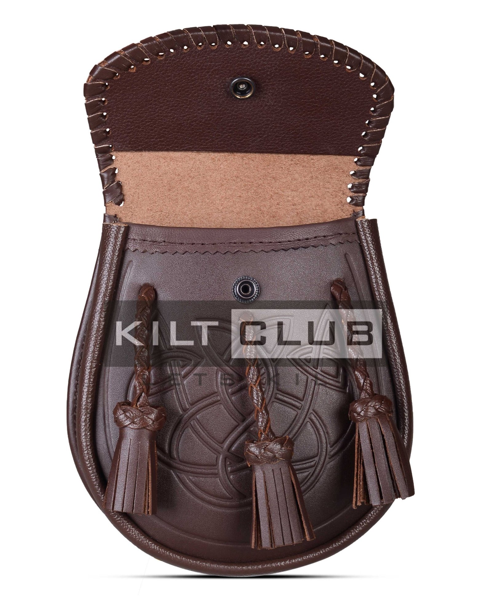 Brown Embossed Leather Day Sporran - Image 2