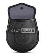 Double Embossed Black Leather Day Sporran - Image 2