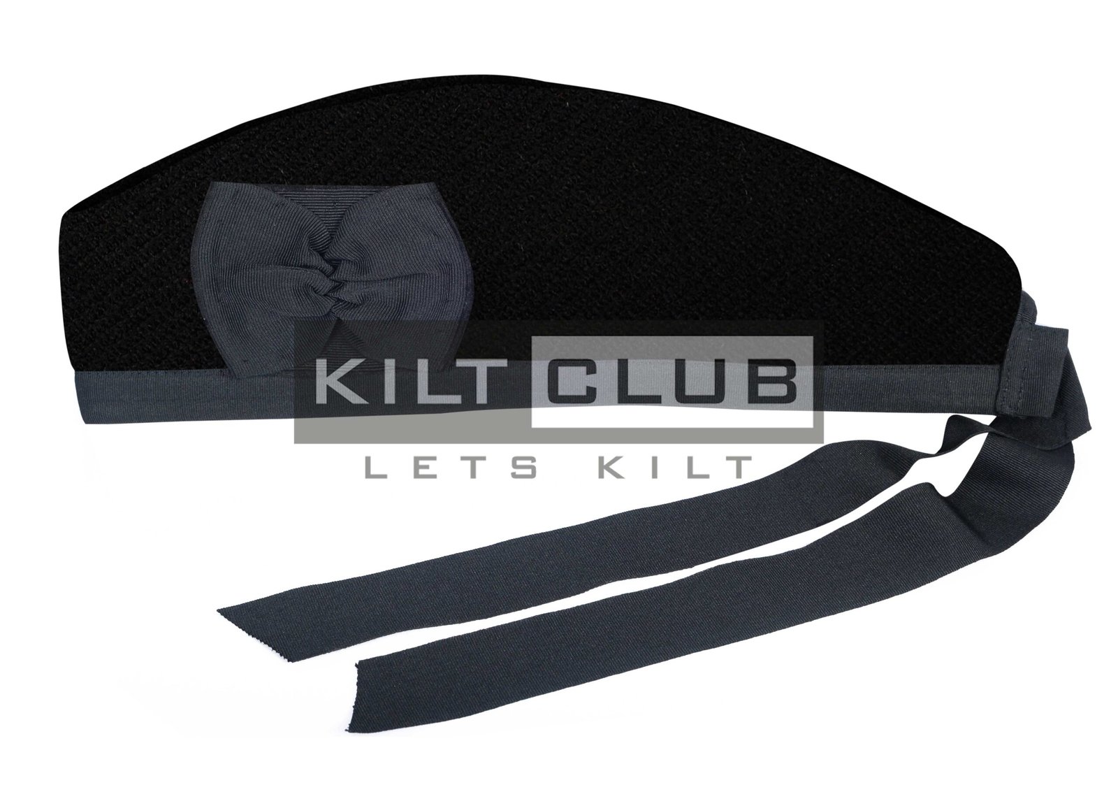 Solid Black Tartan Cap