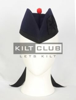 Plain Navy Blue Wool Cap