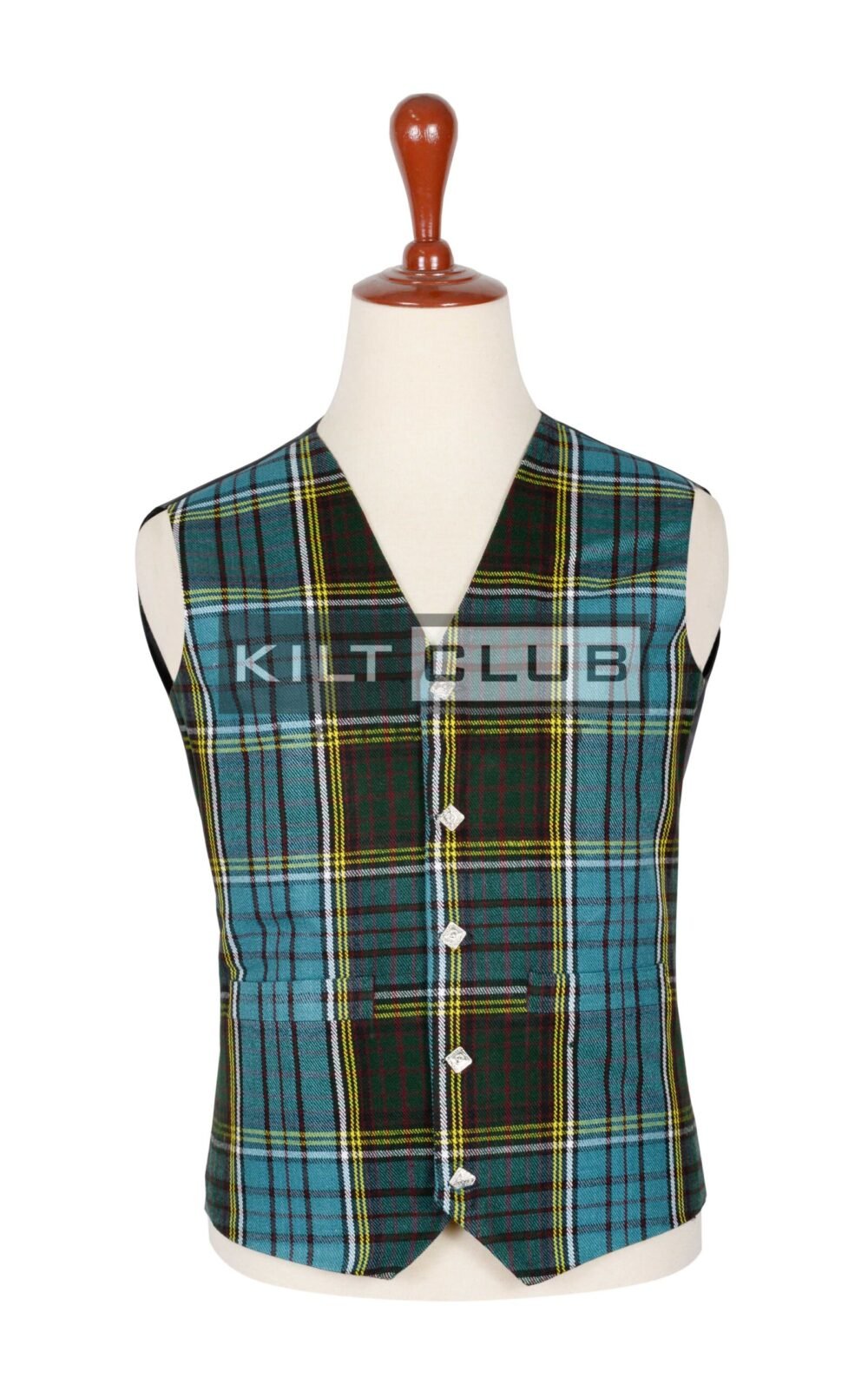 Anderson Tartan 5 Buttons Argyll Waistcoat