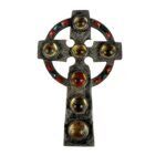 Scottish Pin Antique Celtic Cross Pebble Brooch