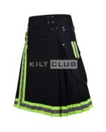 Black Cotton Fire Department Utility Kilt - Image 4