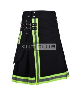 Alternative view of Black Cotton Fire Department Utility Kilt