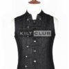 Black Denim Gothic Waistcoat