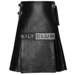 Black Leather Gothic Kilt