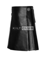 Black Leather Gothic Kilt - Image 3