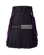 Black & Purple Hybrid Halloween Kilt - Image 3