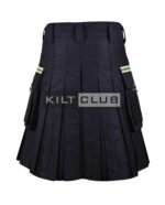 Black Ripstop Cotton Fire Department Utility Kilt - Image 3
