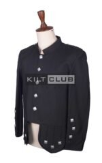 Black Serge Wool Kenmore Doublet Jacket - Image 3