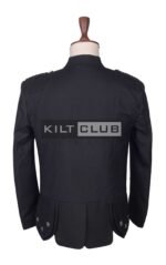 Black Serge Wool Kenmore Doublet Jacket - Image 2