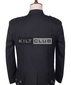 Alternative view of Black Serge Wool Kenmore Doublet Jacket