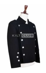 Black Serge Wool Montrose Doublet Jacket - Image 4