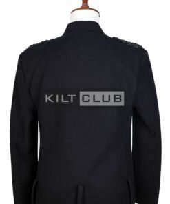 Alternative view of Black Serge Wool Montrose Doublet Jacket