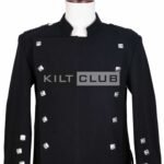 Black Serge Wool Montrose Doublet Jacket