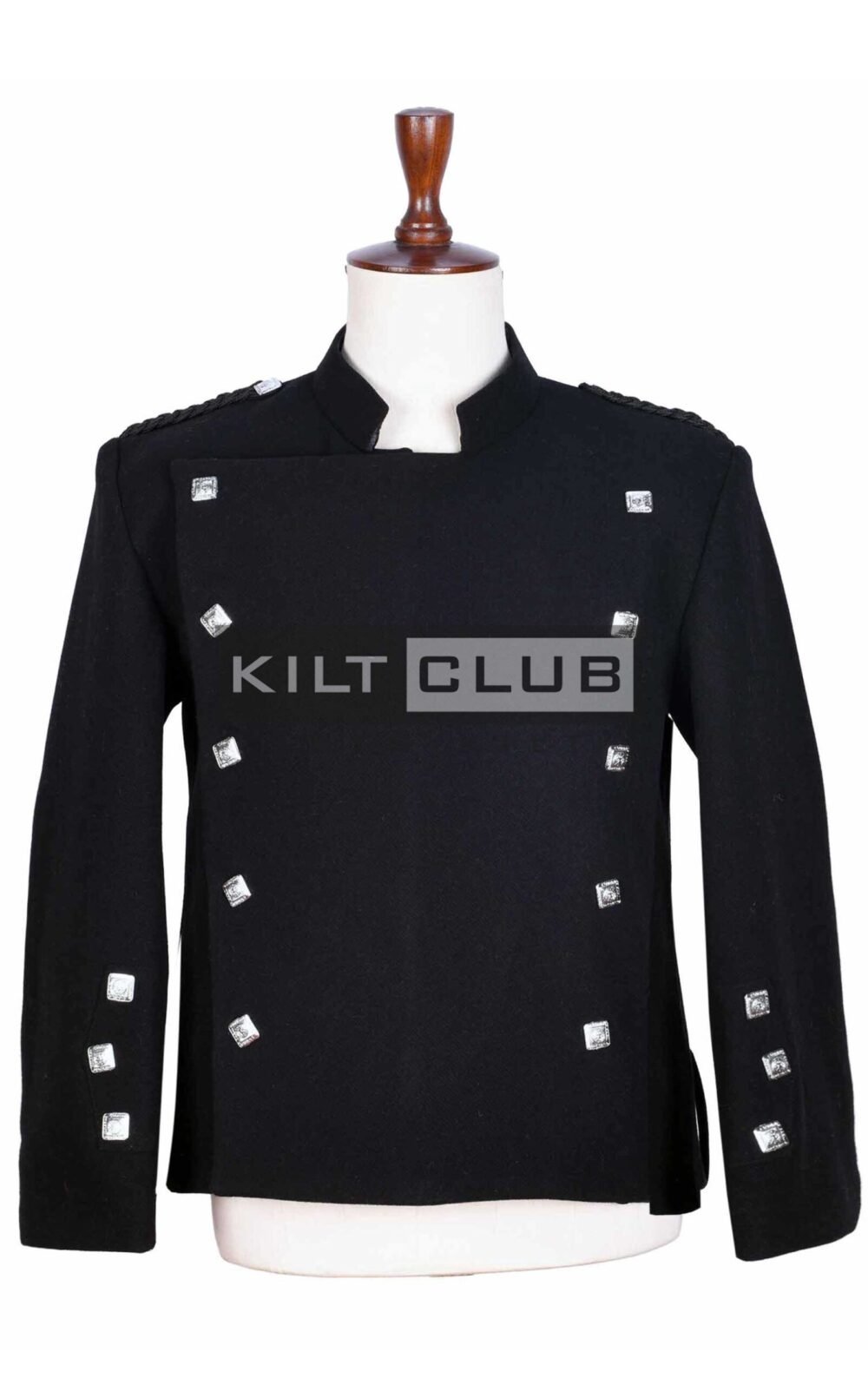 Black Serge Wool Montrose Doublet Jacket
