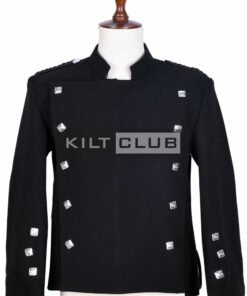 Black Serge Wool Montrose Doublet Jacket