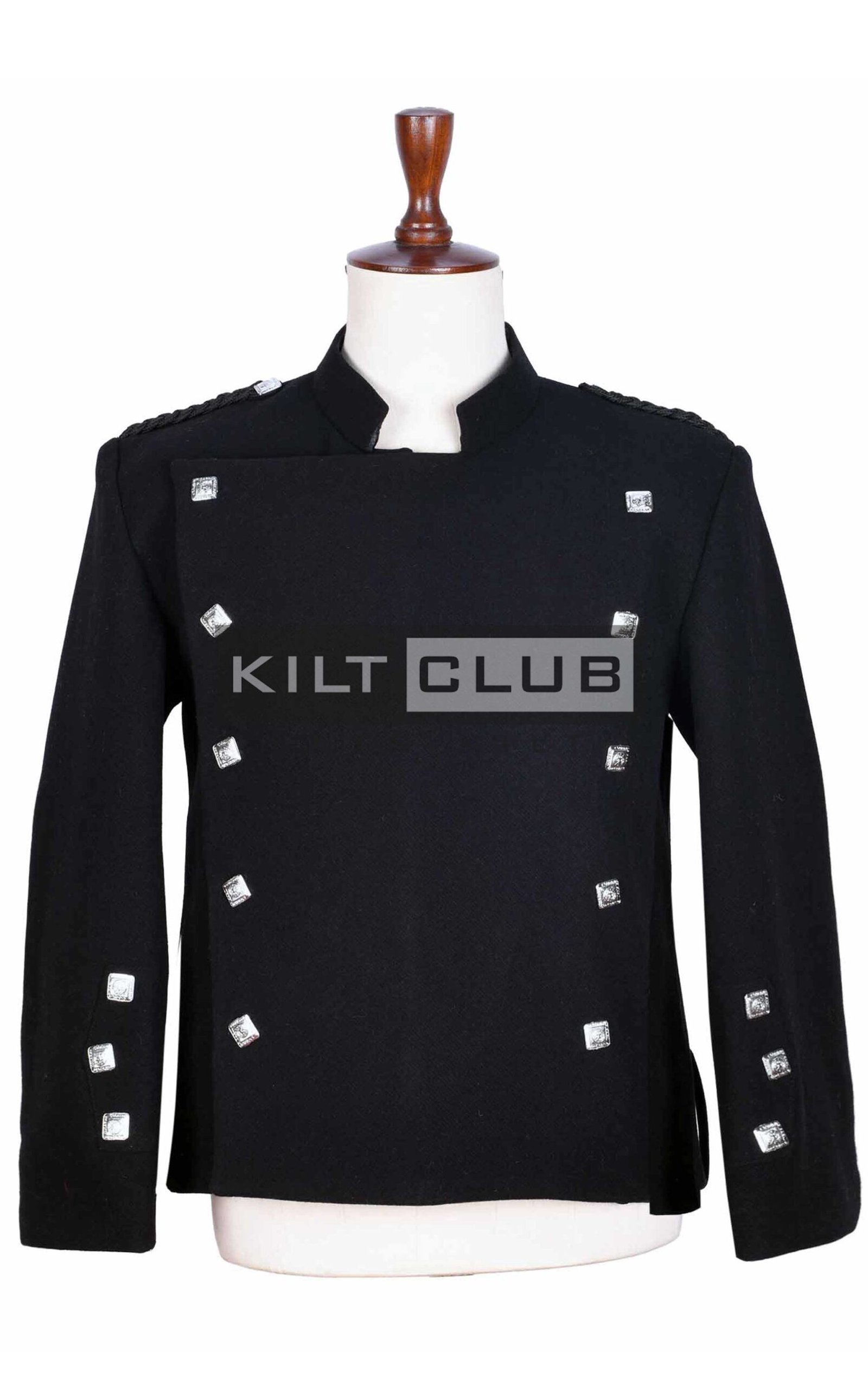 Black Serge Wool Montrose Doublet Jacket