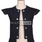 Black Serge Wool Scottish Chieftain Waistcoat