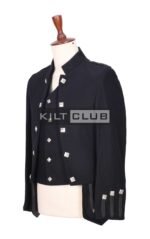 Black Serge Wool Sheriffmuir Waistcoat - Image 3
