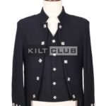 Black Serge Wool Sheriffmuir Waistcoat