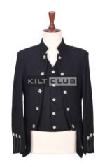 Black Serge Wool Sheriffmuir Waistcoat