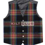 Black Stewart Tartan Waistcoat